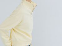 Толстовка с воротником-стойкой на молнии, Желтый