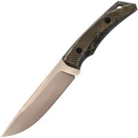 Нож Pocket Wolf Раптор, сталь AUS10Co, рукоять G10, зеленый, кожаные ножны