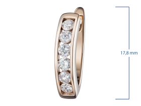 Серьги из красного золота с бриллиантами э0201сг08183900
