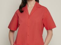 Блузка из хлопка с коротким рукавом