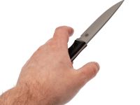 Фиксированный нож Град Горький Оса, сталь AUS-10Co, рукоять микарта, черный