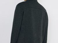 Куртка-рубашка из структурного трикотажа, Серый