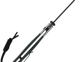 Складной нож CJRB Glacier, сталь AR-RPM9, рукоять сталь/микарта, зеленый/черный