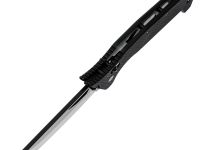 Складной нож Obertech ns-02 Normal straight black blade, сталь VG-10, рукоять G10, черный