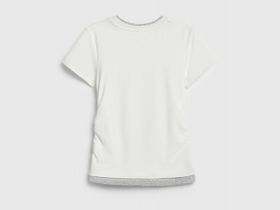 Футболка со сборками для девочек, Белый