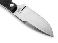 Нож с фиксированным клинком LionSteel H2, сталь M390, рукоять G10, черный