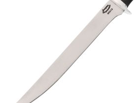 Филейный нож Нерпа, сталь 65Х13, гибкое лезвие, рукоять кожа