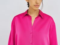 Сатиновая блузка, Розовый