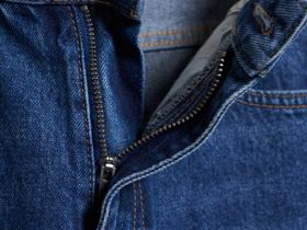 Прямые джинсы из плотного денима, Синий