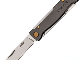 Складной нож Sanrenmu Partner с ножницами, сталь 12C27, рукоять нержавеющая сталь, серый