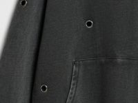 Худи оверсайз с люверсами, Серый