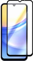Защитное стекло Krutoff Premium для Samsung Galaxy A15 с чёрной рамкой