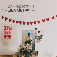 Гирлянда-растяжка бумажная Paper Monstr "Сердечки"