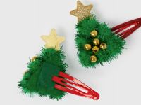 Набор заколок для волос для девочек, 2 шт., Зеленый