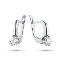 Серьги из белого золота с бриллиантами э4701сг08070700