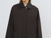 Куртка-рубашка из хлопка, Коричневый