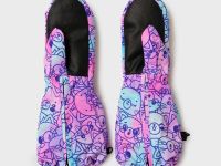 Варежки текстильные для девочек