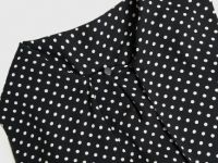 Шифоновое платье в горох, Черный