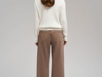 Джемпер прямого кроя из хлопка с косами