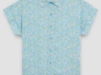 Блузка с коротким рукавом и отложным воротником