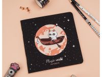 Записная книжка на скрепке MESHU "Magic world" 170*170 мм 40 л 80 г, soft-touch ламинация, тиснение