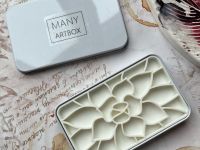 Палетка для красок "Суккулент" 6х10 см, цвет белый, пластик белый