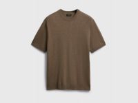 Вязаная футболка из пряжи, Коричневый