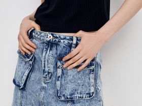 Джинсовая юбка мини