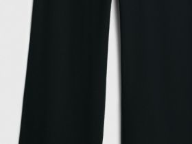 Широкие брюки из трикотажа, Черный