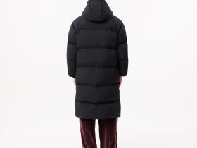 Женский длинный пуховик Lacoste с капюшоном