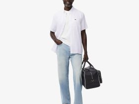 Мужская льняная рубашка Lacoste