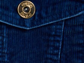 Вельветовая куртка с эффектом стирки, Синий