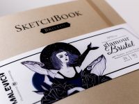 Скетчбук для графики и маркеров Малевичъ "Bristol Glamour" бронза, 19х19 см 20 л 180 г