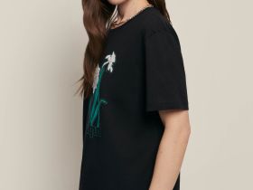 Футболка свободного силуэта с принтом