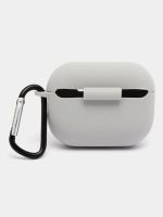 Чехол Protective Case для AirPods Pro 2 силиконовый с карабином (серый)