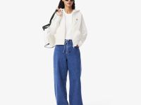 Женская флисовая толстовка Lacoste с капюшоном на молнии