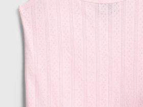 Пижамная майка из ажурного трикотажа, Розовый