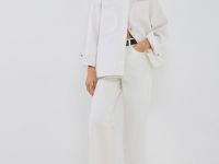 Джинсовая куртка-рубашка, Белый