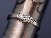 Кольцо из желтого золота с бриллиантами э0301кц07153600