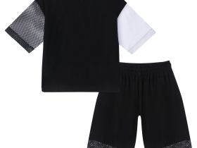 Комплект трикотажный для девочек: фуфайка (футболка), шорты