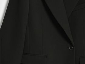 Приталенный жакет, Черный