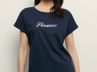 Футболка из мерсеризованного хлопка с принтом