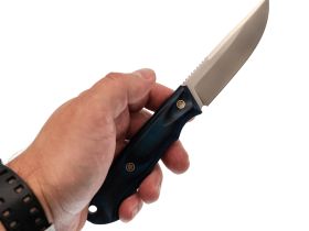Нож Коготь, сталь VG-10, рукоять синяя микарта