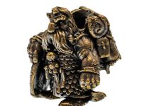 Бусина для темляка "Гном с рюкзаком", латунь