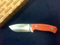 Нож с фиксированным клинком LionSteel M2 MiOR, сталь D2, рукоять Orange micarta