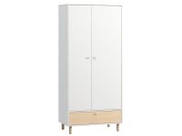 Распашной шкаф Дикинс 2-85x190 Береза/Белый