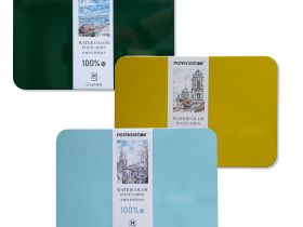 Набор акварельных открыток Potentate 10,5х15,5 см 300 г 24 л, крупное зерно, цвет желтый