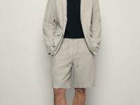 Шорты на резинке с добавлением льна