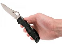 Складной нож Stretch 2 - Spyderco 90PBK2, сталь VG-10 Satin Plain, рукоять термопластик FRN, чёрный