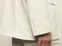 Однобортный жакет с добавлением льна